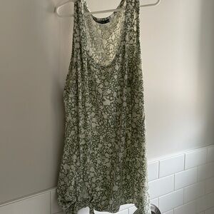 Soft floral print tank top